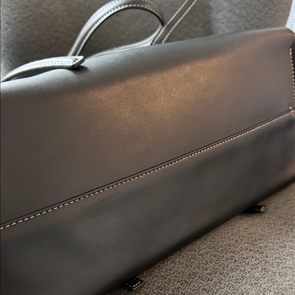 Italian Leather Black Tote Bag Made in Italy - Picture 7 of 15